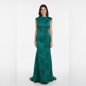 Green Jacquard Gown
